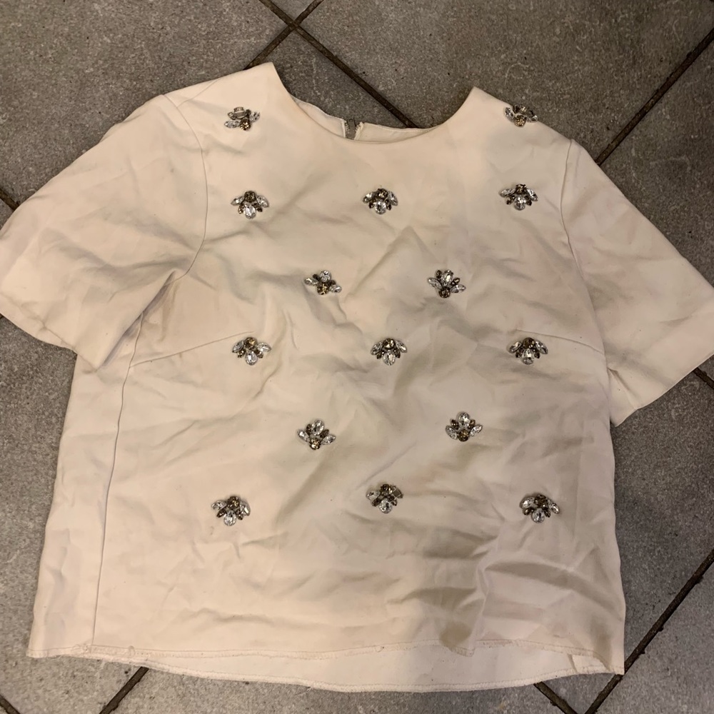 Cute detailed blouse with zipper and sparkle